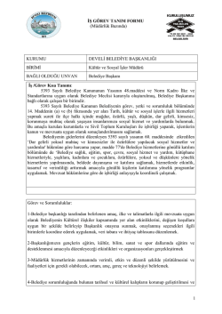 K&uuml;lt&uuml;r ve Sosyal İşler M&uuml;d&uuml;rl&uuml;ğ&uuml;n&uuml;n G&ouml;revleri