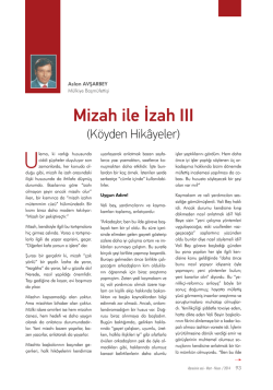 Mizah İle İzah III (Köyden hikayeler) Aslan AVŞARBEY