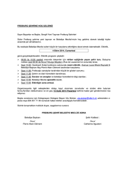 FREIBURG ŞEHRİNE HOŞ GELDİNİZ Sayın