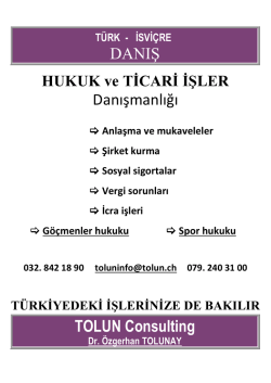 HUKUK ve TİCARİ İŞLER Danışmanlığı