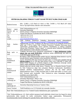 Ek 1 - T&uuml;rk Telekom