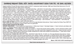 sarbaş inşaat. - &Ouml;zg&uuml;r Kocaeli Gazetesi