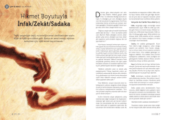 Hikmet Boyutuyla İnfak/Zek&acirc;t/Sadaka