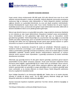 Basın Duyurusu - T&uuml;rk M&uuml;şavir M&uuml;hendisler ve Mimarlar Birliği