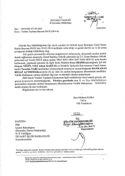 KOCAELİ VALİLİĞİ İl Dernekler Müdürlüğü