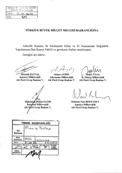 Kanun Teklifinin Metni - T&uuml;rkiye B&uuml;y&uuml;k Millet Meclisi