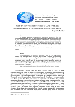 Dağın &Ouml;te Y&uuml;z&uuml; &Uuml;&ccedil;lemesinde Değişen Anlatıcı S&ouml;ylemleri