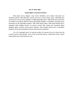 Kısa &Ouml;zge&ccedil;miş İ&ccedil;in Tıklayınız.