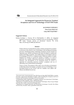 Acceptance and Use of Technology