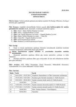 05.03.2014 2013-2014 BAHAR YARIYILI ENERJİ