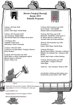 MFD - Kasım 2014 Etkinlik Programı