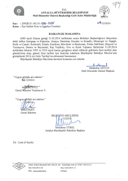 G&uuml;ndemin 79.Maddesi - Antalya Belediyesi
