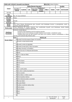 DERS ADI*: HUK423_Kıymetli Evrak Hukuku B&Ouml;L&Uuml;M&Uuml;: Hukuk