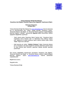 22.09.2014 T&uuml;rkiye Bankalar Birliği Risk Merkezi Karşılıksız &Ccedil;ek