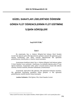 Tam Metin - SED - Sanat Eğitimi Dergisi