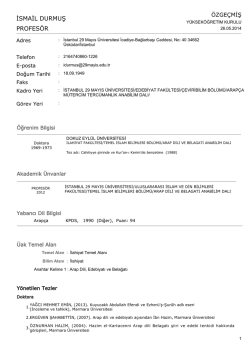 Detaylı &ouml;zge&ccedil;miş i&ccedil;in tıklayınız - İstanbul 29 Mayıs &Uuml;niversitesi