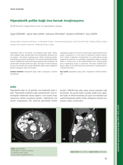 Hiperplastik polibe bağlı ince barsak invajinasyonu