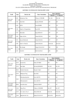 kontrol ve otomasyon teknolojisi