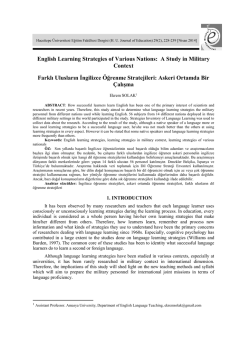English Learning Strategies of Various Nations: A Study in Military