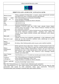 HİBRİT DVR ALIM ve KURULUMU