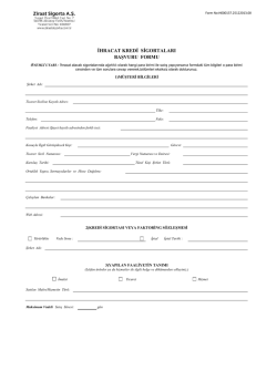 İhracat Alacak Sigortası Başvuru Formu