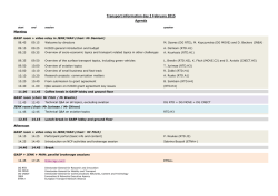 Information day 2 February 2015 Draft agenda