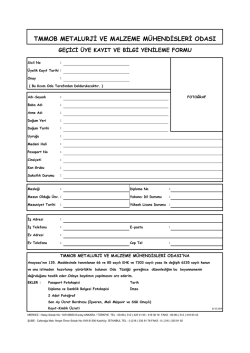 ge&ccedil;ici &uuml;ye kayıt ve bilgi yenileme formu