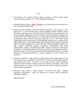 Maaş promosyon ilanına ulaşmak i&ccedil;in l&uuml;tfen tıklayınız.