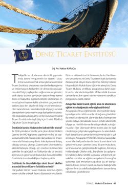 Deniz Ticaret Enstit&uuml;s&uuml;