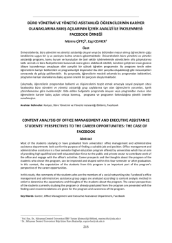 b&uuml;ro y&ouml;netimi ve y&ouml;netici asistanlığı &ouml;ğrencilerinin kariyer