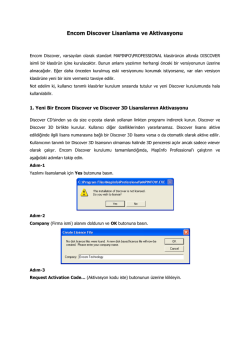 Encom Discover Lisanlama ve Aktivasyonu