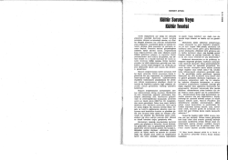 K&uuml;lt&uuml;r Sorunu veya K&uuml;lt&uuml;r Teorisi