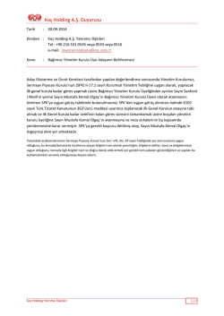 Bağımsız Yönetim Kurulu Üye Adayının Belirlenmesi