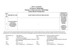 Muhabere Elektronik Şube M&uuml;d&uuml;rl&uuml;ğ&uuml; Kamu Hizmet Standartları
