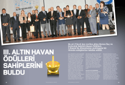 III. AltIn HAvAn &Ouml;d&uuml;lleri sahiplerini buldu