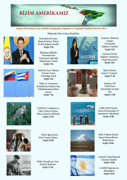 Haziran - Latin Amerika &Ccedil;alışmaları Araştırma ve Uygulama Merkezi
