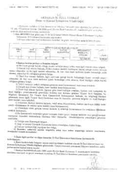 Ardahan İl Özel İdaresi Otel Kiralanması İhale İlanı