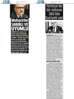 muhacirler sabırlı ve uyumlu