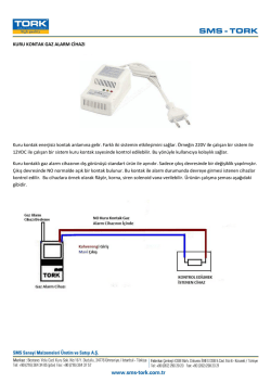 KURU KONTAK GAZ ALARM CİHAZI Kuru kontak