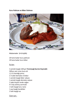 Kuru Patlıcan ve Biber Dolması Malzemeler (4