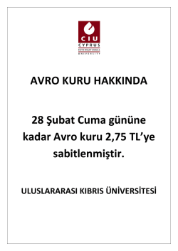 AVRO KURU HAKKINDA 28 Şubat Cuma g&uuml;n&uuml;ne kadar Avro kuru 2