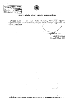 Mı-.İıvE-r&ccedil;ı HAREKET PARTlsI wmıvı. GRUP BAŞKANLıGı `