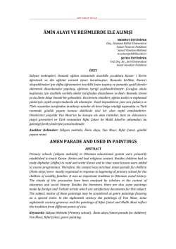 &Acirc;MİN ALAYI VE RESİMLERDE ELE ALINIŞI AMEN PARADE AND