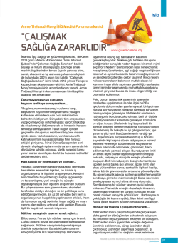&ccedil;alışmak sağlığa zararlıdır