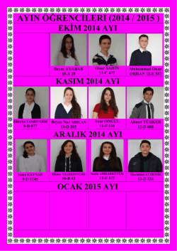 aralık 2014 ayı "ayın &ouml;ğrencileri"