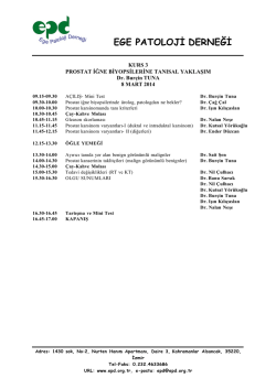 Program - Ege Patoloji Derneği