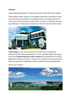 Hakkında T&uuml;kek Holding faaliyetlerine Flokser Group