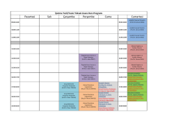 Pazartesi Salı &Ccedil;arşamba Perşembe Cuma Cumartesi
