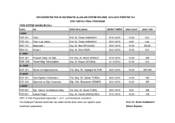 ENF 209 Temel Bilgi Teknolojileri Yrd. Do&ccedil;. Dr. Ayşeg&uuml;l ALTUN Yrd