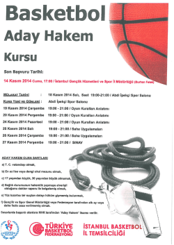 Basketbol - İstanbul Gen&ccedil;lik Hizmetleri ve Spor İl M&uuml;d&uuml;rl&uuml;ğ&uuml;